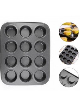 Molde Muffin Tamaño Standard Antiadherente 12 Cavidades