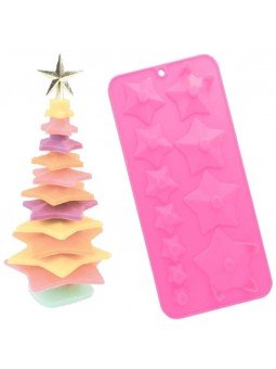 Molde Silicón Para Formar Arbolito De  Navidad De Chocolate 27x14cm