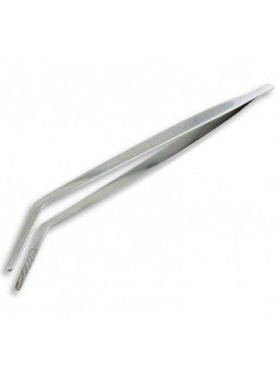 Pinza De Precisión Larga Para Decorar Alimentos Punta Curva Ainox  24 Cm