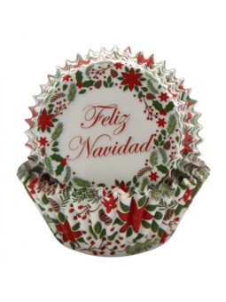 Capacillo Navideño: Feliz Navidad 100 Pzs Tamaño Standard