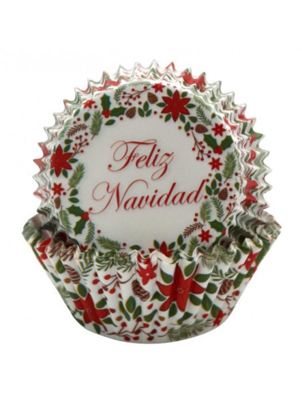 Capacillo Navideño: Feliz Navidad 100 Pzs Tamaño Standard