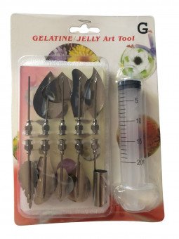 Gubias Para Gelatina Artística Juego 11 pzs Con Jeringa
