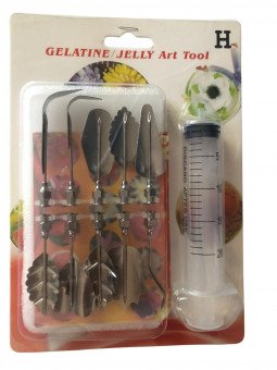 Gubias Para Gelatina Artística Juego 11 pzs Con Jeringa