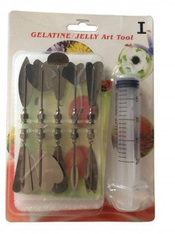 Gubias Para Gelatina Artística Juego 11 pzs Con Jeringa