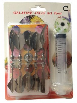 Gubias Para Gelatina Artística Juego 11 pzs Con Jeringa
