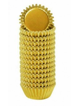 Capacillo Dorado Para Trufa Metálico 500 Pz Ø base: 2.5cm