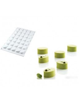 Molde De Silicón Blanco Micro Oval 35 Cavidades