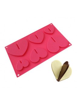 Molde Silicón Para Chocolate Corazón Dimensional
