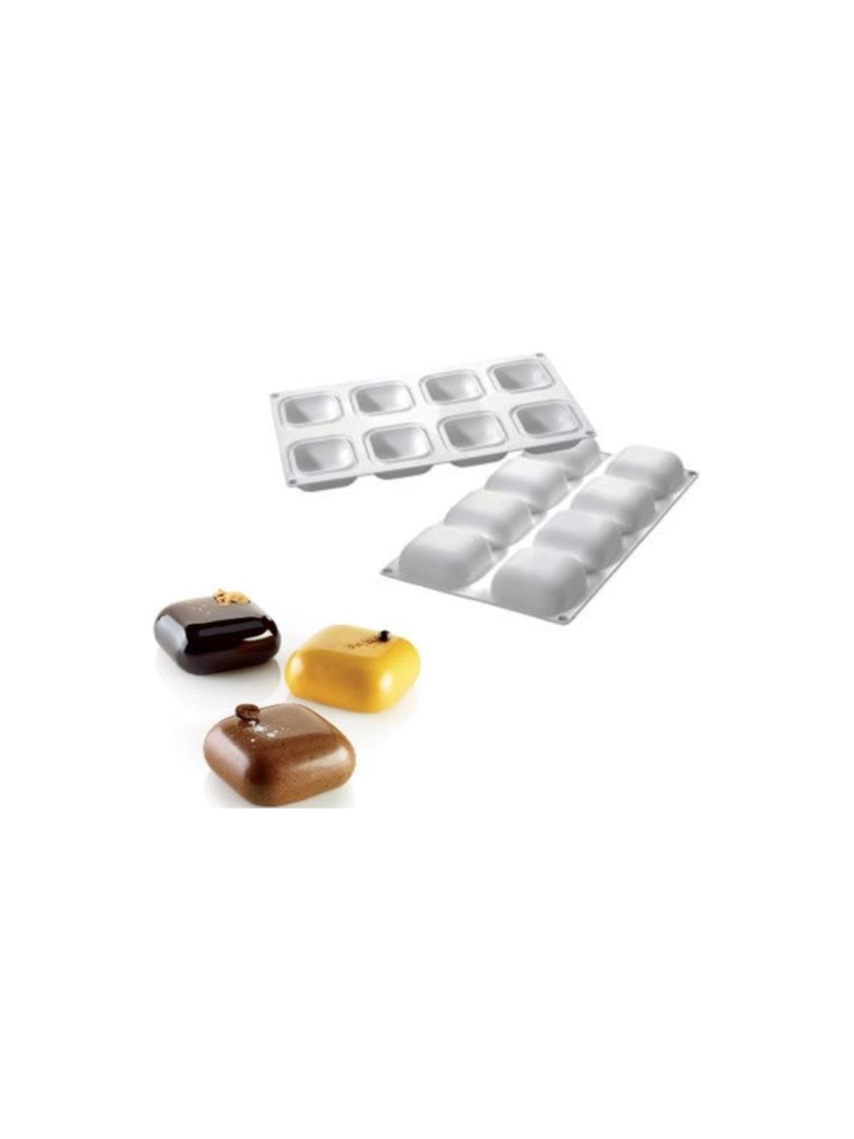 Molde De Silicón Blanco Gem 100 8 Cavidades