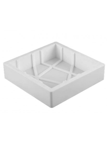 Molde De Silicón Cuadrado Con Rayas Elegantes 19.5X19.5X5 Cm