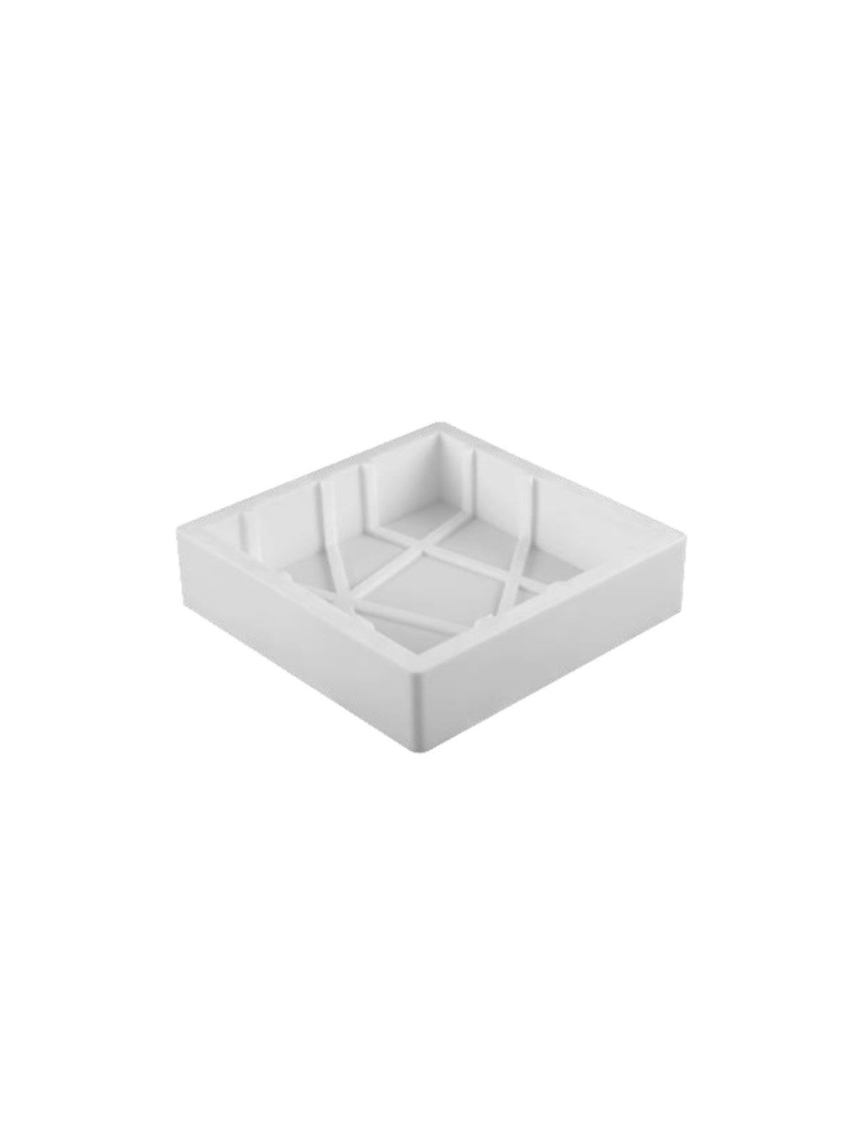 Molde De Silicón Cuadrado Con Rayas Elegantes 19.5X19.5X5 Cm
