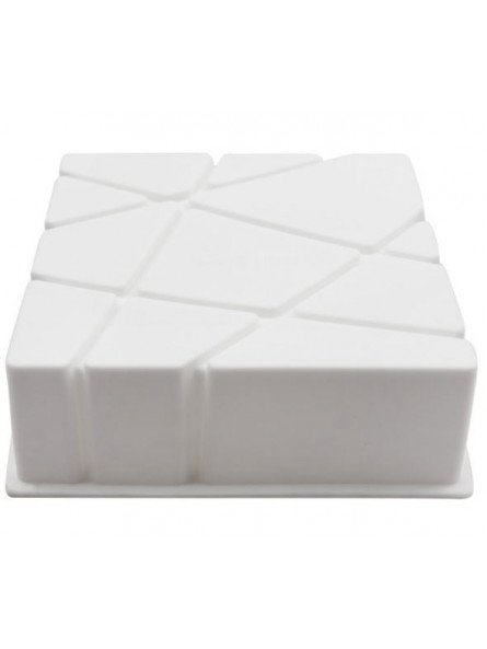 Molde De Silicón Cuadrado Con Rayas Elegantes 19.5X19.5X5 Cm