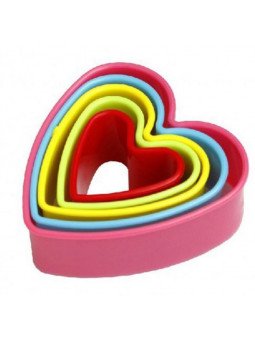 Cortadores Galleta Corazón Con Estuche 5 Piezas