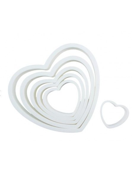 Cortadores Galleta Corazón 6 Piezas Plástico