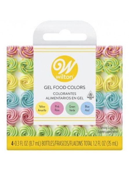 4 Colores En Gel Pastel Wilton