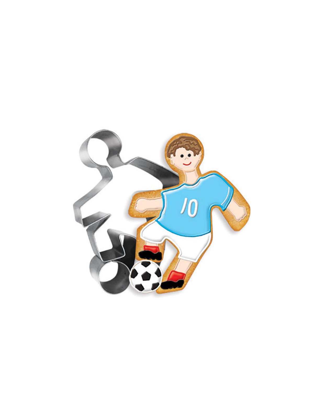 Cortador Galleta Jugador De Futbol 8.5x6cm