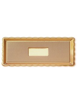 Charola Para Pastel Dorada Rectangular Plástico