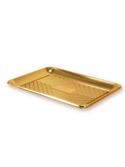 Charola Para Postres Dorada Rectangular Plástico