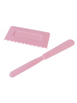 Espátula Para Glaseado Y Peine Decorador de Pastel 2 Pzs Plástico