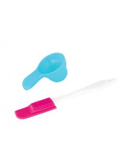 Mini Espátula Pastelera Y Cuchara Medidora 2 Pzs