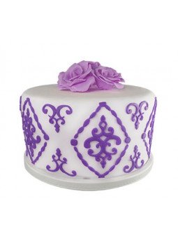 Molde Silicón Fondant Flor Barroca 20x11cm