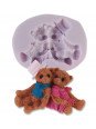 Molde De Silicón Fondant Ositos De Peluche 7x5.5cm