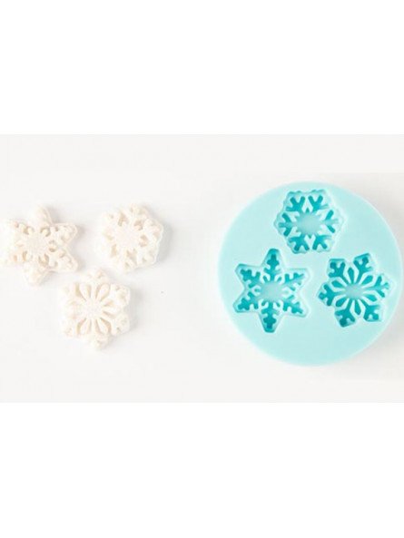 Molde Silicón Fondant Copos De Nieve Ø5.5cm