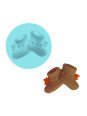 Molde De Silicón Fondant Zapatos Bebé Estambre Ø5.5cm