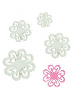 Cortador Fondant Flor Calada 4 Pzas Ø 9, 7.6, 6 y 4.5cm