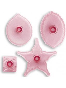 Cortador Fondant Rosa Con Caliz y Espinas 4 Pz 8 cm Plástico
