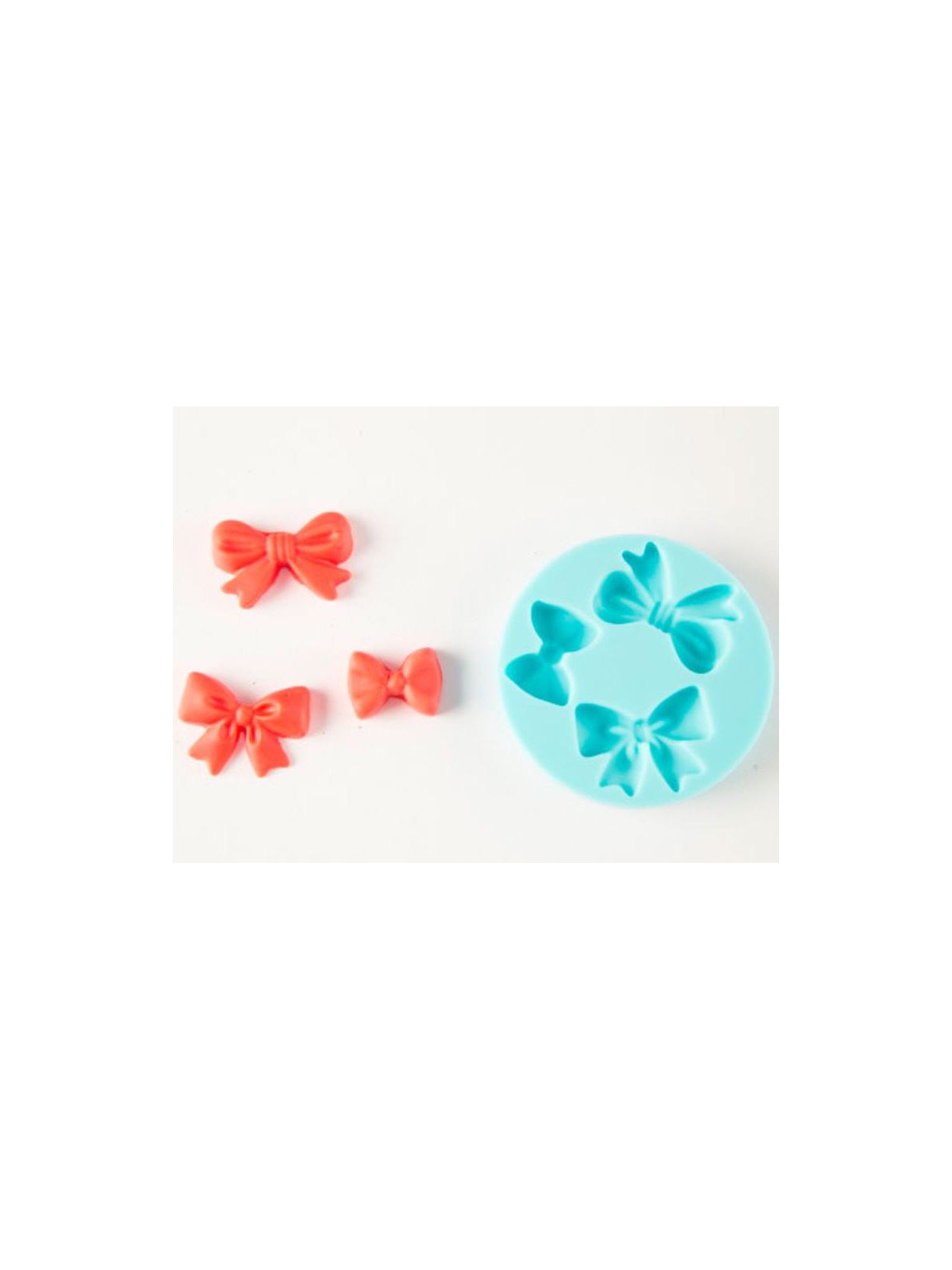 Molde Silicón Fondant Moños Ø 7cm