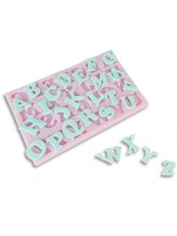 Molde Silicón Fondant Letras Mayúsculas 1.8 cm Cada Letra