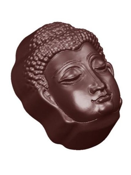 Molde Para Chocolate Policarbonato Cabeza Buda 21 Cav 27X13 Cm