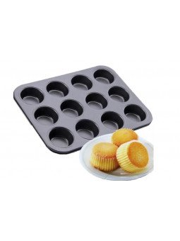 Molde Mini Cupcakes Antiadherente 12 Cavidades Ø5cm Altura: 2.5cm