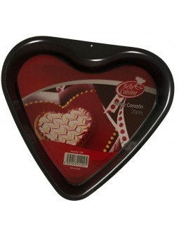 Molde Mini Corazón Pastel Antiadherente 20x20x4Cm