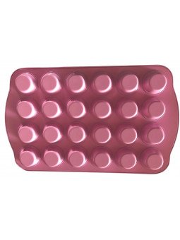 Molde Mini Cupcakes Antiadherente Bicolor 24 Cav Ø5x2.5cm Altura