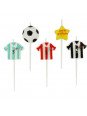 Vela Para Pastel Playeras y Balón De Futbol  5 Pzs