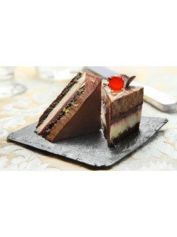 Charola Postre Stone Color  Gris 11X11Cm