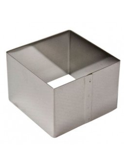 Aro Cuadrado Para Postres 6.8X5Altura Cm Acero Inox.