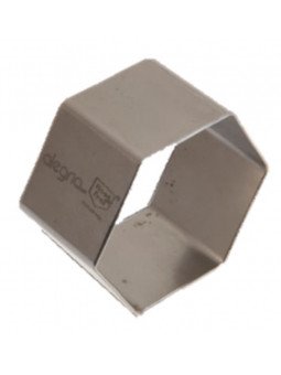 Aro Para Mousse Individual Hexágono De Acero Inoxidable 6.5X3.3cm Altura