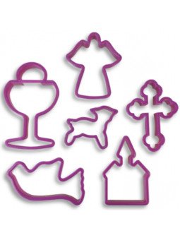 Cortadores De Galleta Primera Comunión Plástico 6 Pzs