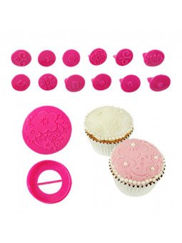 Sellos Para Marcar Fondant Flores 14 Pzs