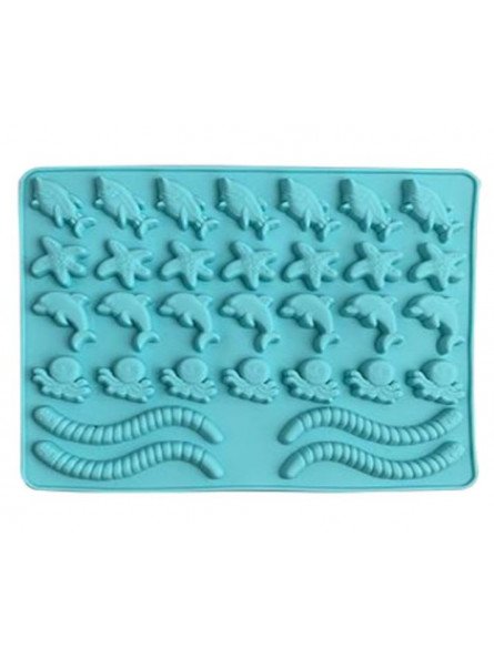 Molde De Silicón Para Chocolate Animales Marinos 22x16cm
