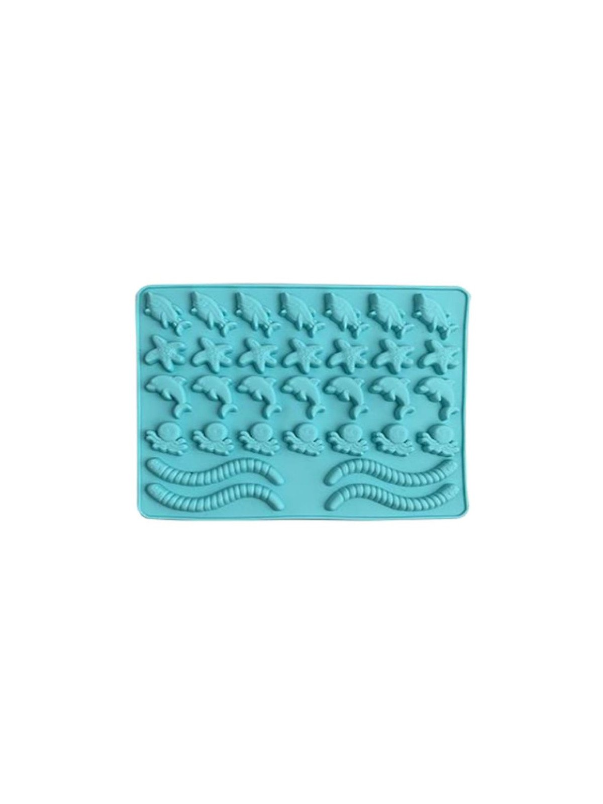 Molde De Silicón Para Chocolate Animales Marinos 22x16cm