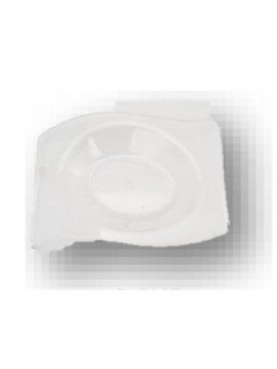 Mini Plato Ondulado Con Centro Ovalado Para Postres 8 pzs 6x8.5cm Plástico