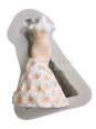 Molde Fondant Silicón Vestido De Novia 3D 6x3cm
