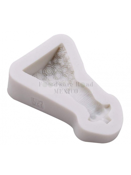 Molde Fondant Silicón Vestido De Novia 3D 6x3cm