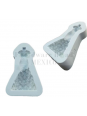 Molde Fondant Silicón Vestido De Novia 3D 6x3cm