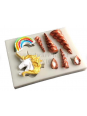 Fondant Molde De Silicón Mini Unicornio, Arcoiris, Orejas y Cuernos
