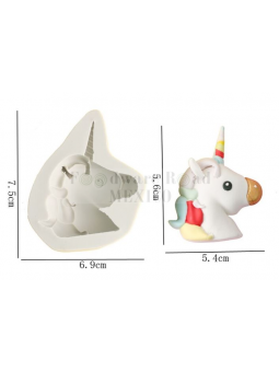 Fondant Molde de Silicón Cara Unicornio Feliz 8x6cm